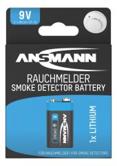 Bateria litowa Ansmann E / PP3 9V do czujnika dymu