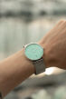 Zegarek Sternglas Naos turquoise silver, 38 mm - 2