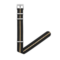 Pasek Sternglas Field 20 black-beige silver