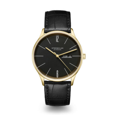 Zegarek Sternglas Berlin Metro piano black, 38 mm