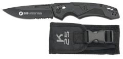 Nóż K25 25245 Black Aluminium TC, Serr