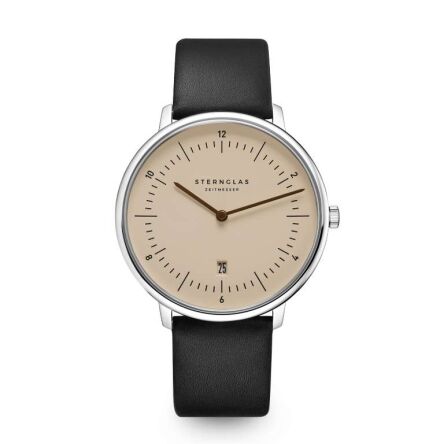Zegarek Sternglas Naos XL sand brown, 42 mm