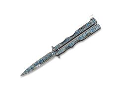 Nóż Albainox 02140 Rainblue Laser Balisong