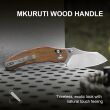 Nóż Kizer Bulldog Mkuruti Wood Nitro-V - 10
