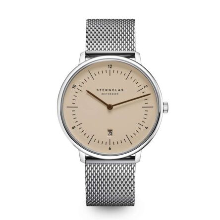 Zegarek Sternglas Naos XL sand brown, 42 mm