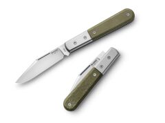 Nóż LionSteel Shuffler Barlow Canvas Micarta Green