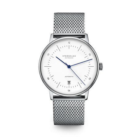 Zegarek Sternglas Naos Automatik white, 38 mm WYP