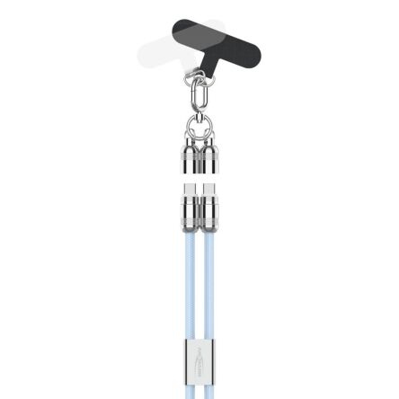 Kabel smyczkowy Ansmann USB-C/C,60W120cm,niebieski