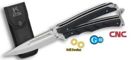 Nóż K25 02263 Balisong CNC Blade Ball Bearing