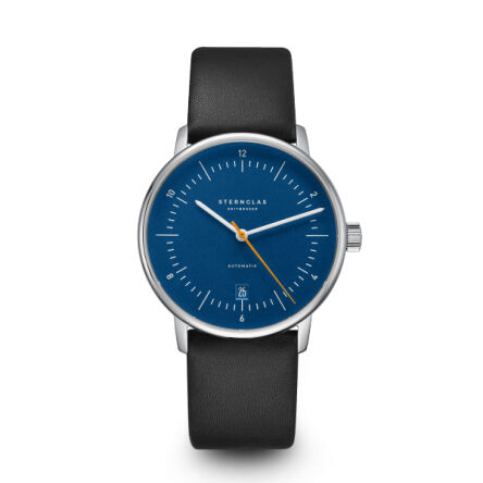Zegarek Sternglas Naos Automatik blue orange, 38mm
