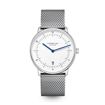 Zegarek Sternglas Naos white, 38 mm quartz