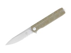 Nóż CobraTec Kuzio G10 Tan Drop Serrated