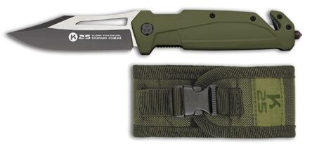 Nóż K25 18998 Green Rubber Titanium Coated