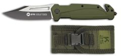 Nóż K25 18998 Green Rubber Titanium Coated