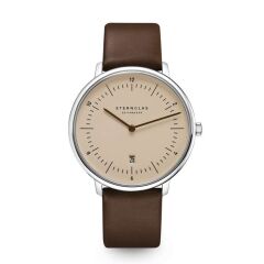 Zegarek Sternglas Naos XL sand brown, 42 mm