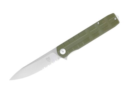 Nóż CobraTec Kuzio G10 OD Green Drop Serrated