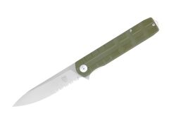 Nóż CobraTec Kuzio G10 OD Green Drop Serrated