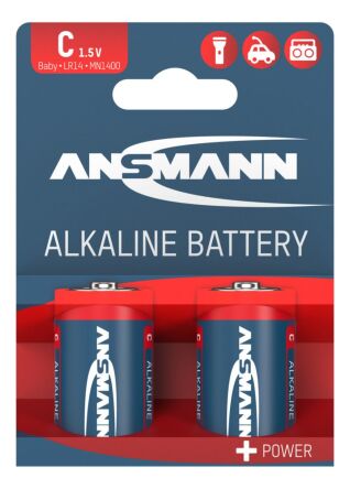 Baterie alkaliczne Ansmann C / LR14, 2 szt.