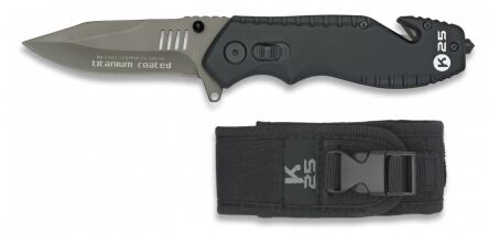 Nóż K25 19801 Tactical Black Aluminium