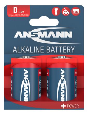 Baterie alkaliczne Ansmann D / LR20, 2 szt.