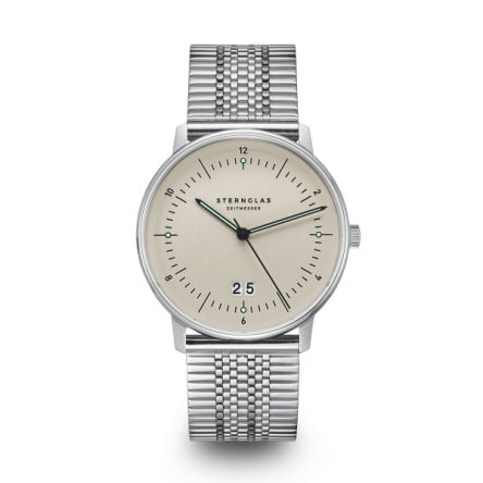 Zegarek Sternglas Naos Big Date alabaster, 38 mm