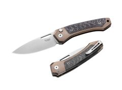 Nóż LionSteel Twain Titanium Bronze CF