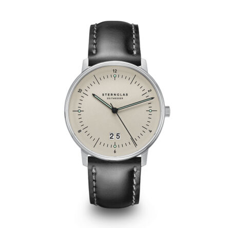 Zegarek Sternglas Naos Big Date alabaster, 38 mm
