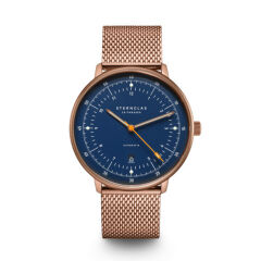 Zegarek Sternglas Hamburg Automatic dark blue 42mm