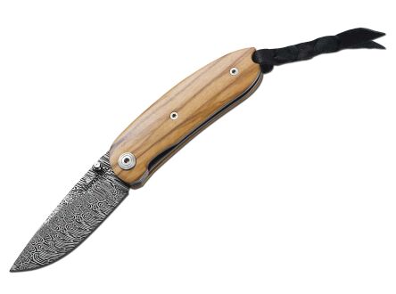 Nóż LionSteel Mini Damast Olive