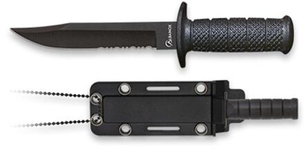 Nóż Albainox 32872 Tactical Neck Black ABS