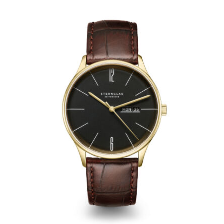 Zegarek Sternglas Berlin Metro piano black, 38 mm