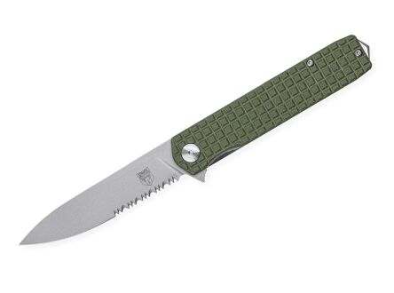 Nóż CobraTec Medium Cayden OD Green Drop Serrated
