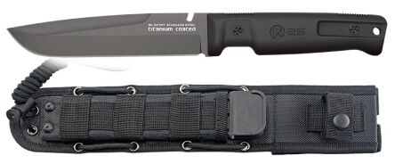 Nóż K25 32757 Tactical Black Rubber TC