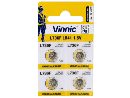 Baterie alkaliczne AG3 Vinnic, 4 szt. blister