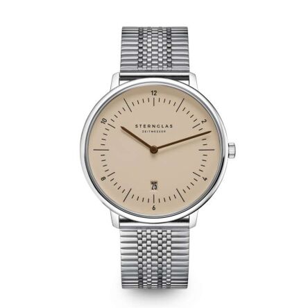 Zegarek Sternglas Naos XL sand brown, 42 mm