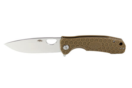 Nóż Honey Badger Flipper D2 Large Tan