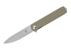 Nóż CobraTec Medium Cayden Tan Drop Serrated