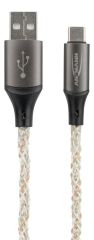 Kabel Ansmann USB-A/C z oświetleniem LED 100cm